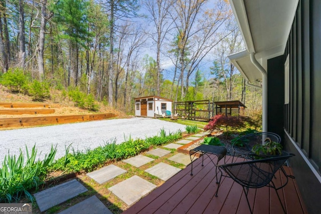 124 Nichols Branch Ln, Clayton, GA 30525 - deck with an outdoor structure