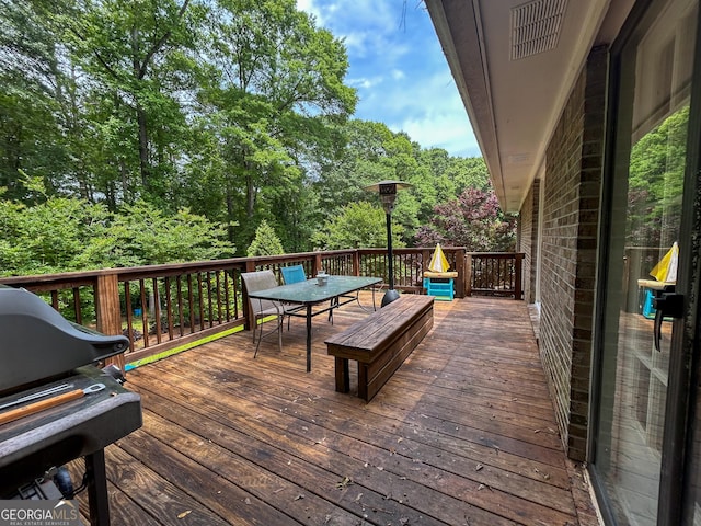 15 Laurelwood Cir, Griffin, GA 30224 - wooden terrace featuring outdoor dining area