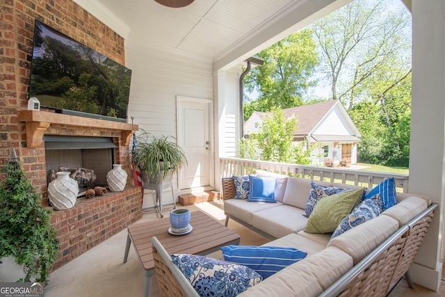 view of patio with an outdoor living space