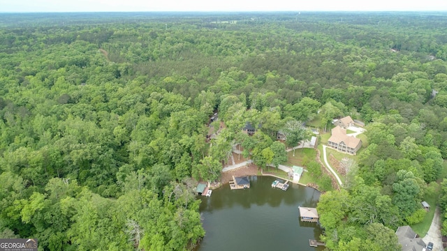 210 Lake Pines Rd, Jackson, GA 30233 - bird's eye view with a water view and a view of trees