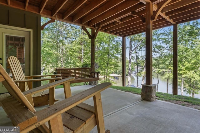 210 Lake Pines Rd, Jackson, GA 30233 - view of patio / terrace featuring a water view