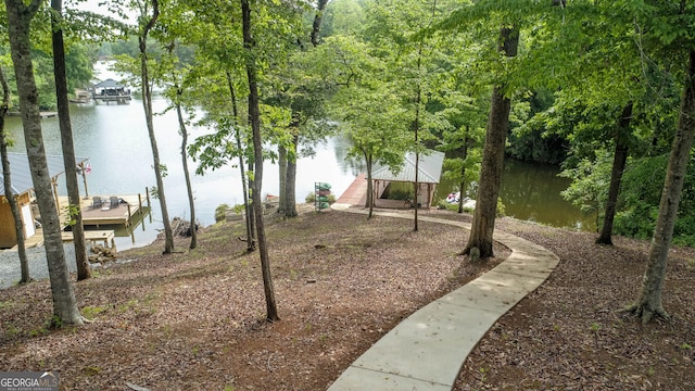210 Lake Pines Rd, Jackson, GA 30233 - exterior space with a dock and a water view