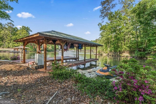 210 Lake Pines Rd, Jackson, GA 30233 - dock area with a water view and boat lift