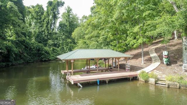 210 Lake Pines Rd, Jackson, GA 30233 - dock area featuring a water view and boat lift