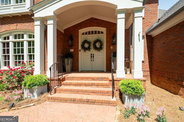 3190 Shumard Way, Marietta, GA 30064 - view of exterior entry with a porch and brick siding