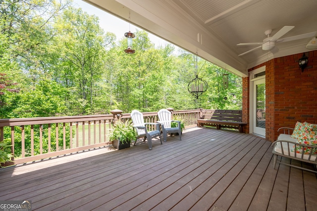3190 Shumard Way, Marietta, GA 30064 - wooden deck with a ceiling fan