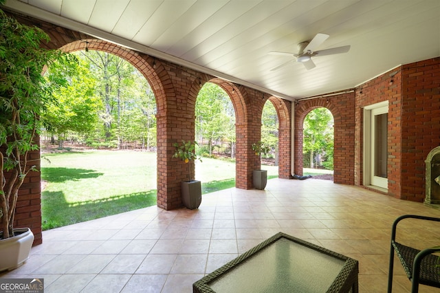 3190 Shumard Way, Marietta, GA 30064 - view of patio with a ceiling fan