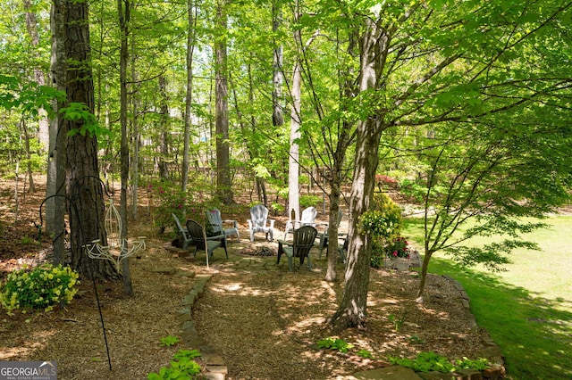 3190 Shumard Way, Marietta, GA 30064 - view of yard with a fire pit