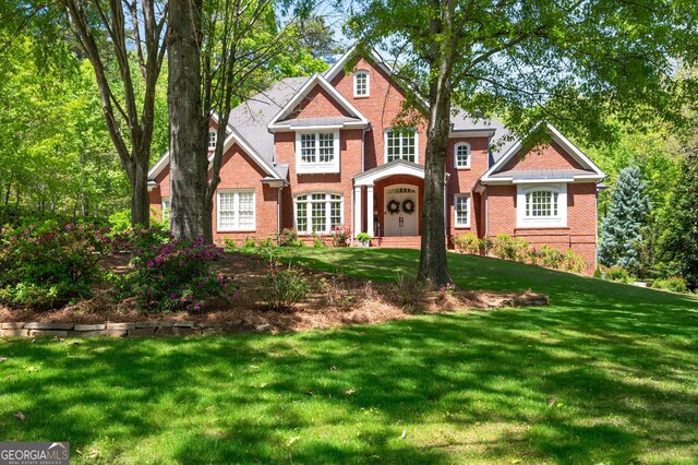 3190 Shumard Way, Marietta, GA 30064 - view of front of home featuring brick siding and a front lawn