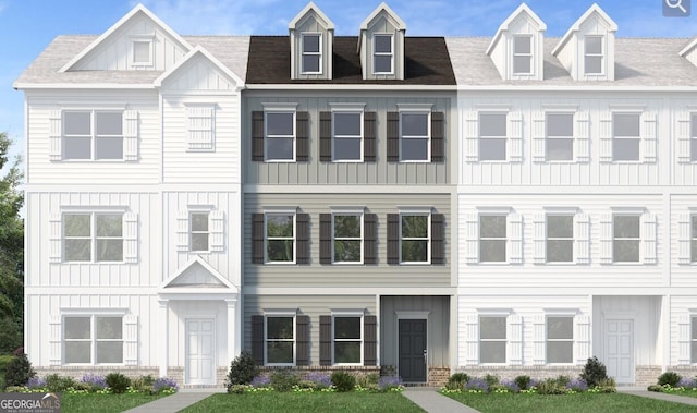 view of front facade with board and batten siding