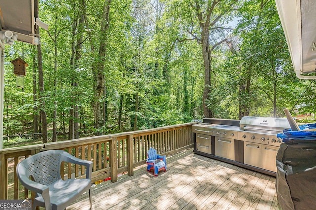 146 Highland Cir, Mcdonough, GA 30253 - deck with a forest view