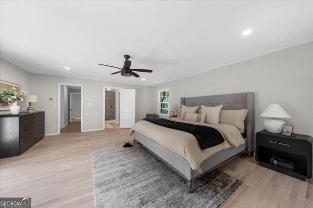 7300 Wynhill Dr, Sandy Springs, GA 30328 - bedroom featuring baseboards, recessed lighting, and light wood-style floors