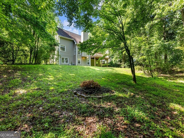 view of grassy yard