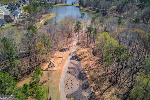 59 Michigan Cir, Hoschton, GA 30548 - birds eye view of property featuring a water view