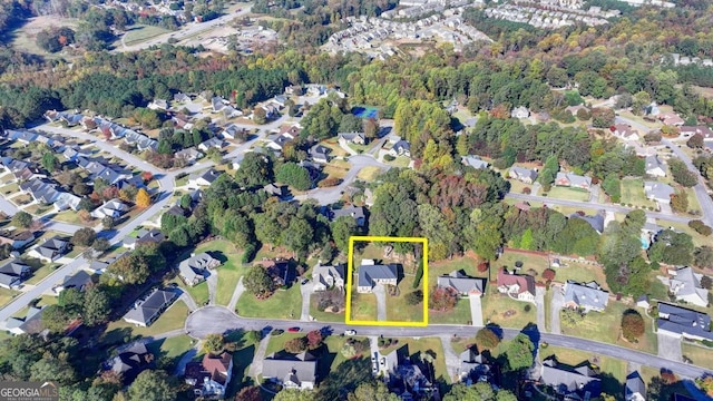 2820 Ashton Tree Ct, Dacula, GA 30019 - bird's eye view with a residential view
