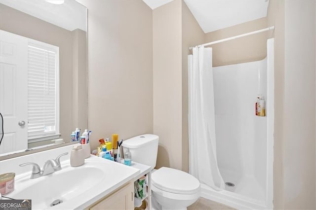 992 Old Holcomb Bridge Rd, Roswell, GA 30076 - full bath with a shower stall, toilet, and vanity