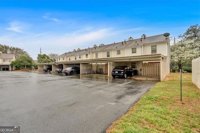 992 Old Holcomb Bridge Rd, Roswell, GA 30076 - covered parking lot with fence