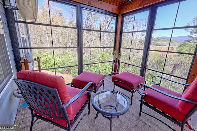view of sunroom / solarium