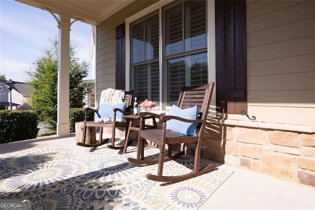2601 Boulder Way, Woodstock, GA 30188 - view of patio featuring covered porch