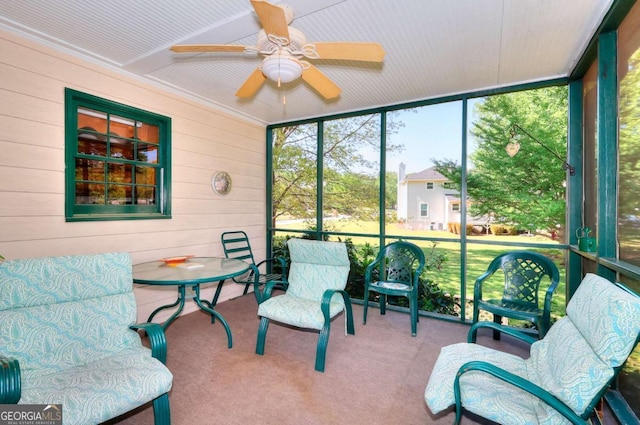 3740 Laurel Brook Way, Snellville, GA 30039 - sunroom with a ceiling fan