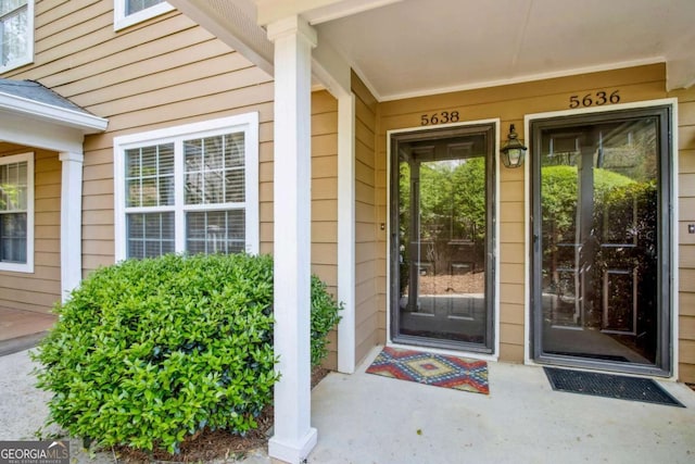 view of doorway to property