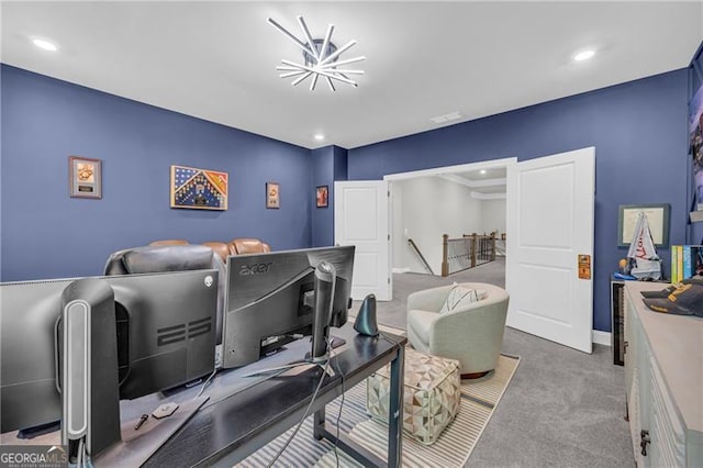 5003 Fairview Cir, Villa Rica, GA 30180 - bedroom featuring baseboards, carpet flooring, and recessed lighting