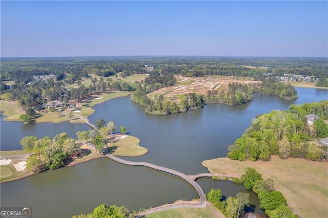 5003 Fairview Cir, Villa Rica, GA 30180 - aerial view with a forest view and a water view