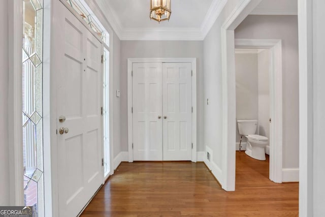 1020 Riverside Rd, Roswell, GA 30076 - foyer entrance with baseboards and wood finished floors