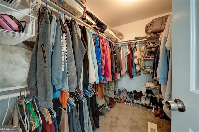 70 Denny Ridge Rd, Jasper, GA 30143 - walk in closet featuring visible vents and carpet floors