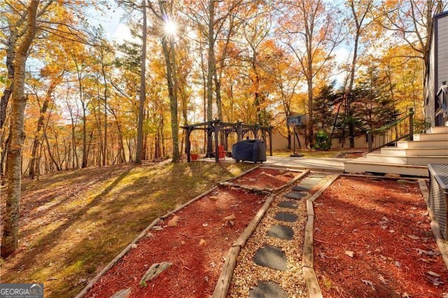 70 Denny Ridge Rd, Jasper, GA 30143 - view of yard featuring a pergola