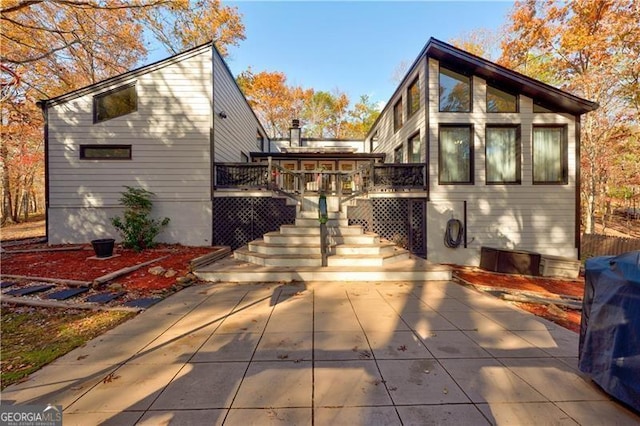 70 Denny Ridge Rd, Jasper, GA 30143 - back of house with a wooden deck and stairs