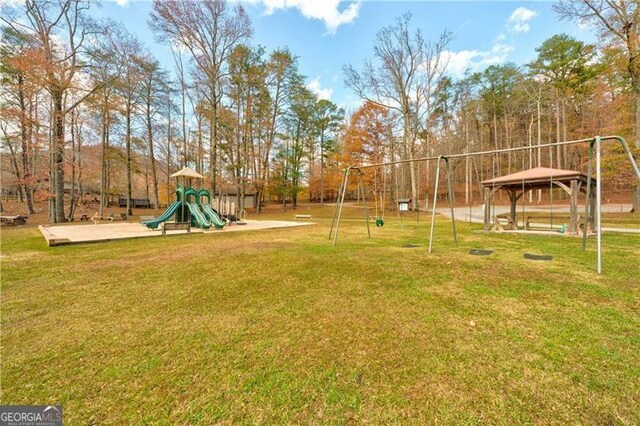 70 Denny Ridge Rd, Jasper, GA 30143 - exterior space with a lawn and a gazebo