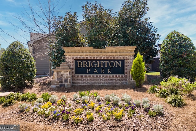view of community sign