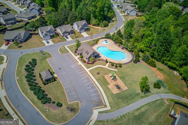 bird's eye view featuring a residential view
