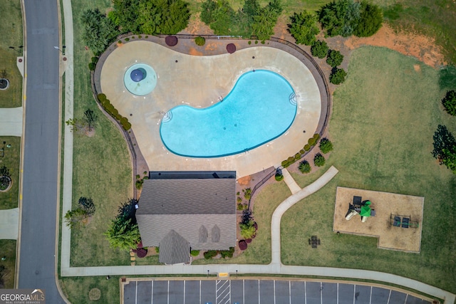 birds eye view of property