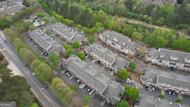 drone / aerial view with a residential view
