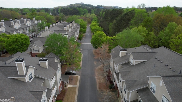 aerial view featuring a residential view