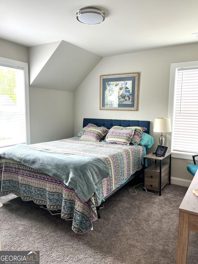 3 Highlander Trl SW, Rome, GA 30165 - bedroom featuring carpet flooring, vaulted ceiling, and baseboards