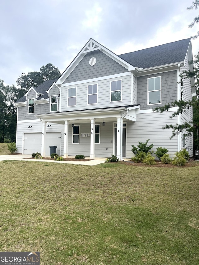 3 Highlander Trl SW, Rome, GA 30165 - view of front facade featuring a porch, a garage, and a front lawn