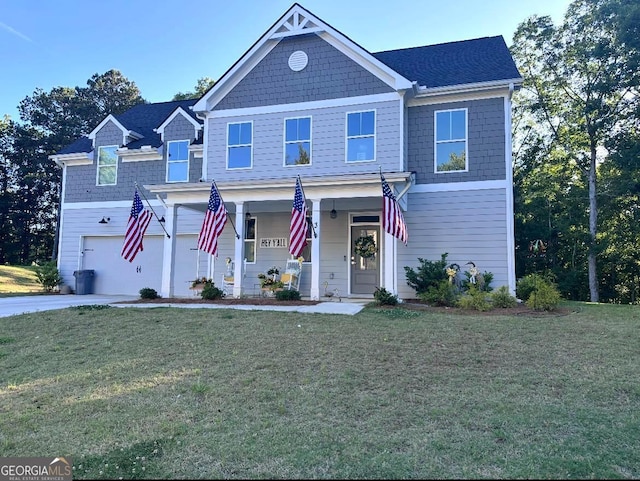 3 Highlander Trl SW, Rome, GA 30165 - view of front of home with a front lawn, covered porch, and a garage