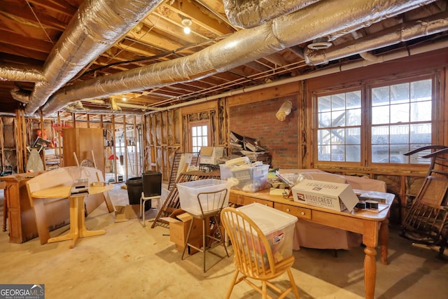 view of basement