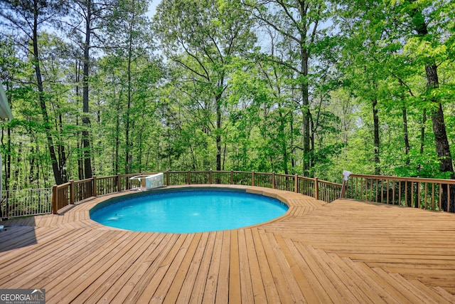 pool featuring a deck