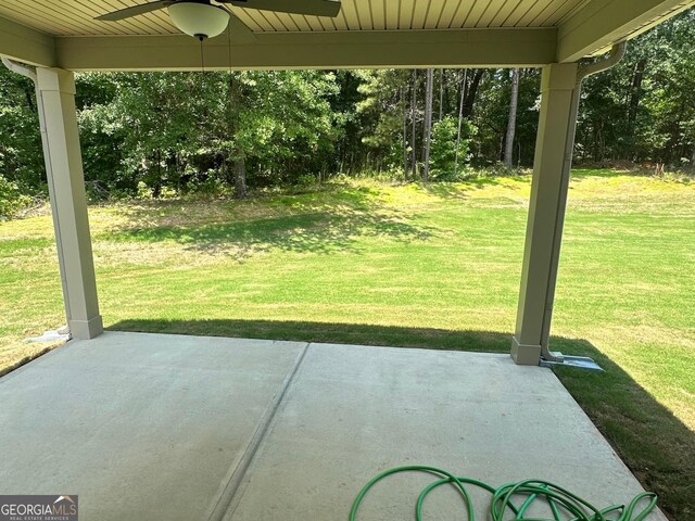 165 Jodi Pl, Locust Grove, GA 30248 - view of patio / terrace featuring a ceiling fan