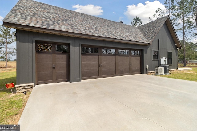 garage with ac unit