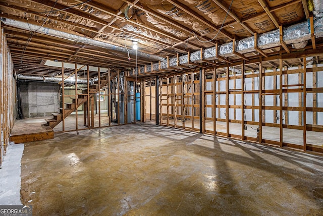 20 King Pl, Stockbridge, GA 30281 - unfinished basement with stairway