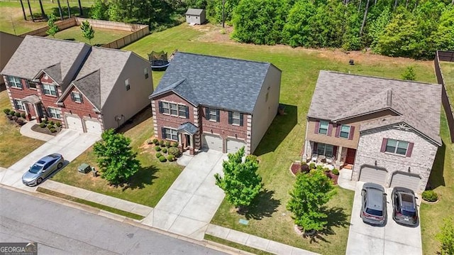drone / aerial view featuring a residential view