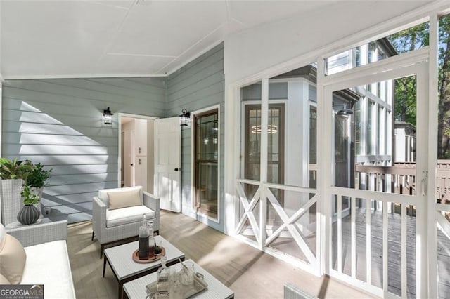 100 Little Ridge Rd, Berkeley Lake, GA 30096 - sunroom featuring lofted ceiling
