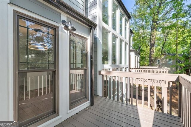 100 Little Ridge Rd, Berkeley Lake, GA 30096 - view of wooden deck