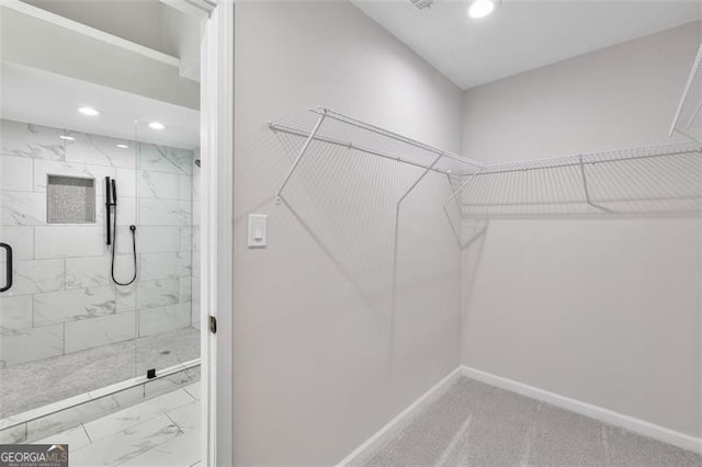 100 Little Ridge Rd, Berkeley Lake, GA 30096 - spacious closet with marble look tile flooring