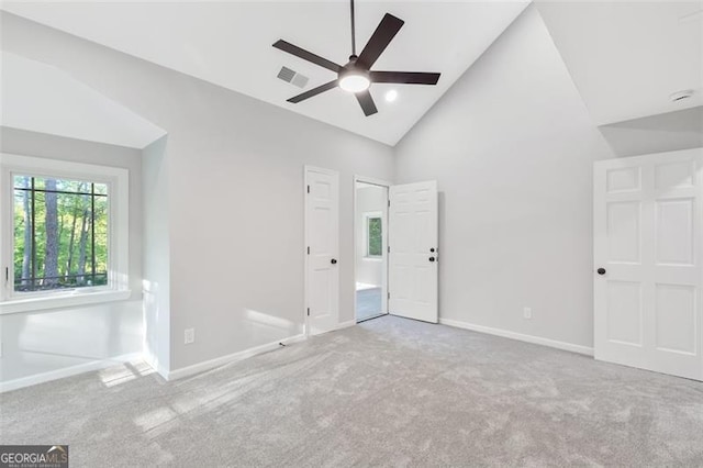 100 Little Ridge Rd, Berkeley Lake, GA 30096 - unfurnished bedroom featuring carpet floors and high vaulted ceiling